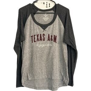 Colosseum Texas A&M Aggies Burnout Long Sleeve Tee Size XL Grey Sports